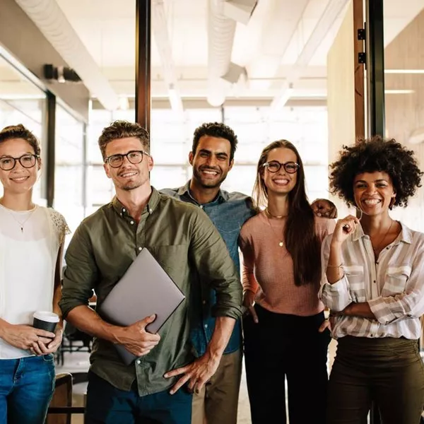 a diverse group of people